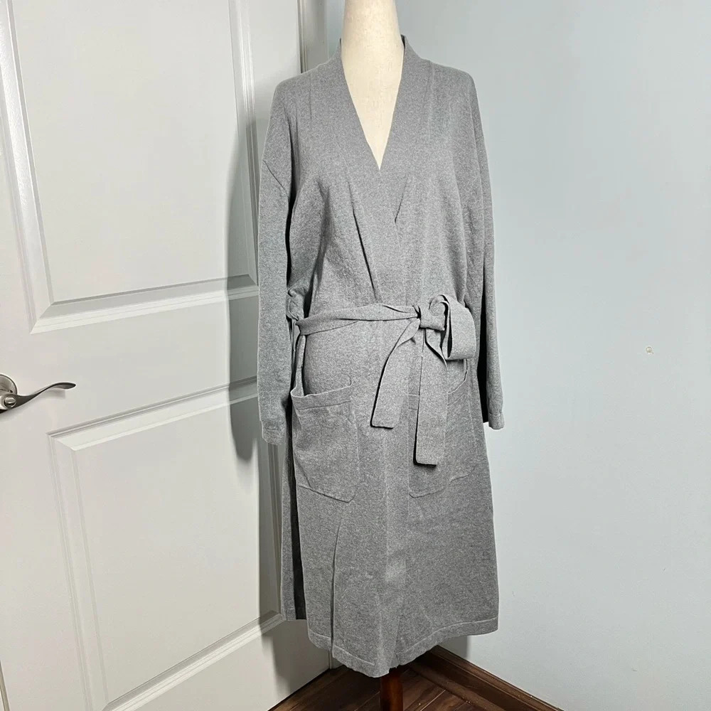 M.I.L.A long belted cashmere blend sweater coat size S - Picture 6 of 13